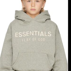 Fear of god essentials hoodie sea foam
